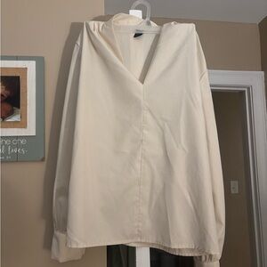 SHEIN Cream Collared Top